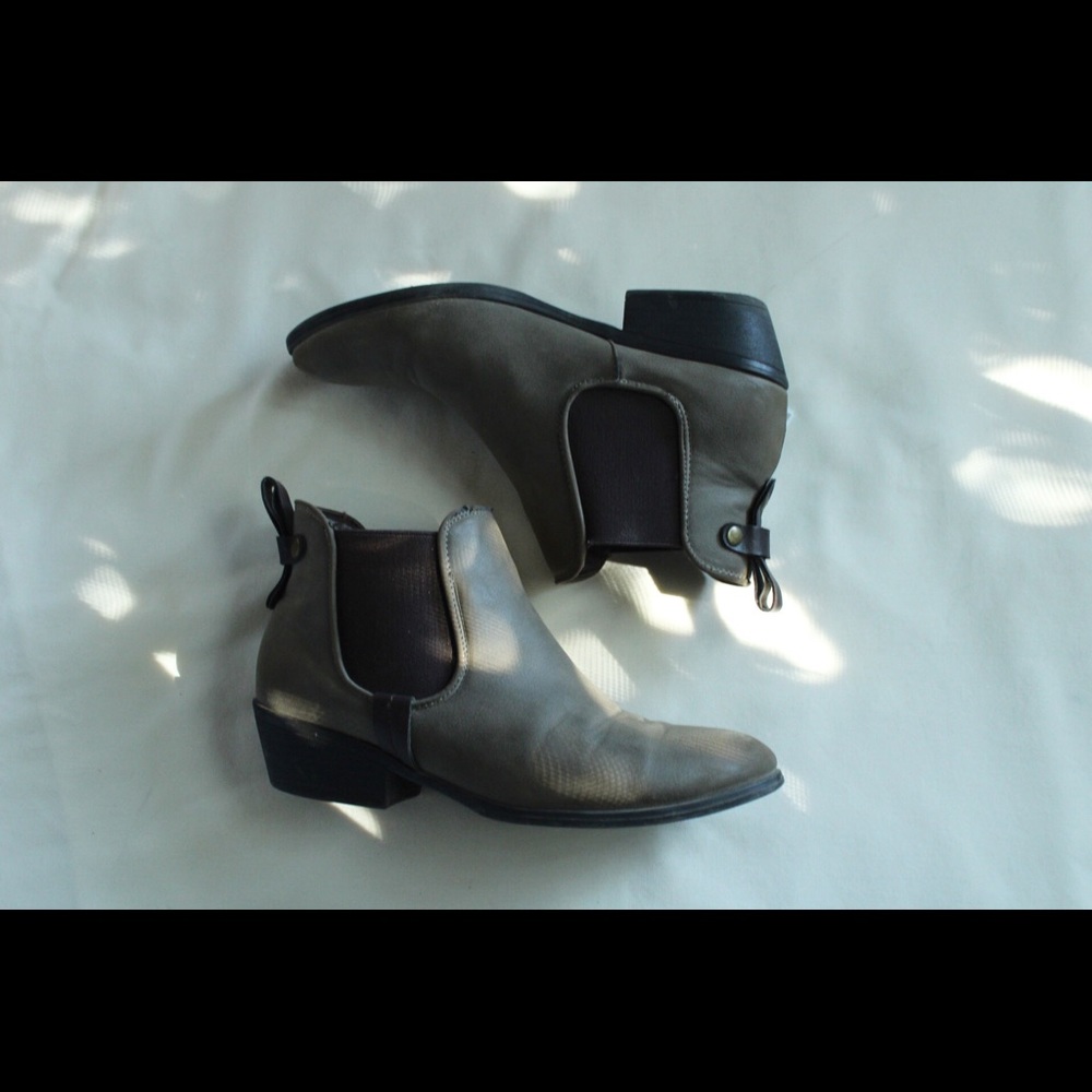 Gray booties